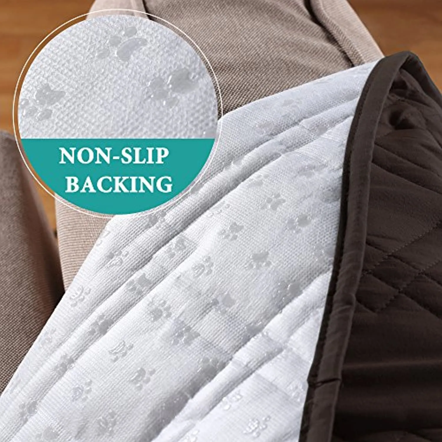 100% Water Proof Recliner Chair Covers Pet Furniture Cover for Leather Recliner Protector Slip Covers for Pets Cats Sitting Area Up to 30" Couch Covers Non Slip (Oversized Recliner: Brown)