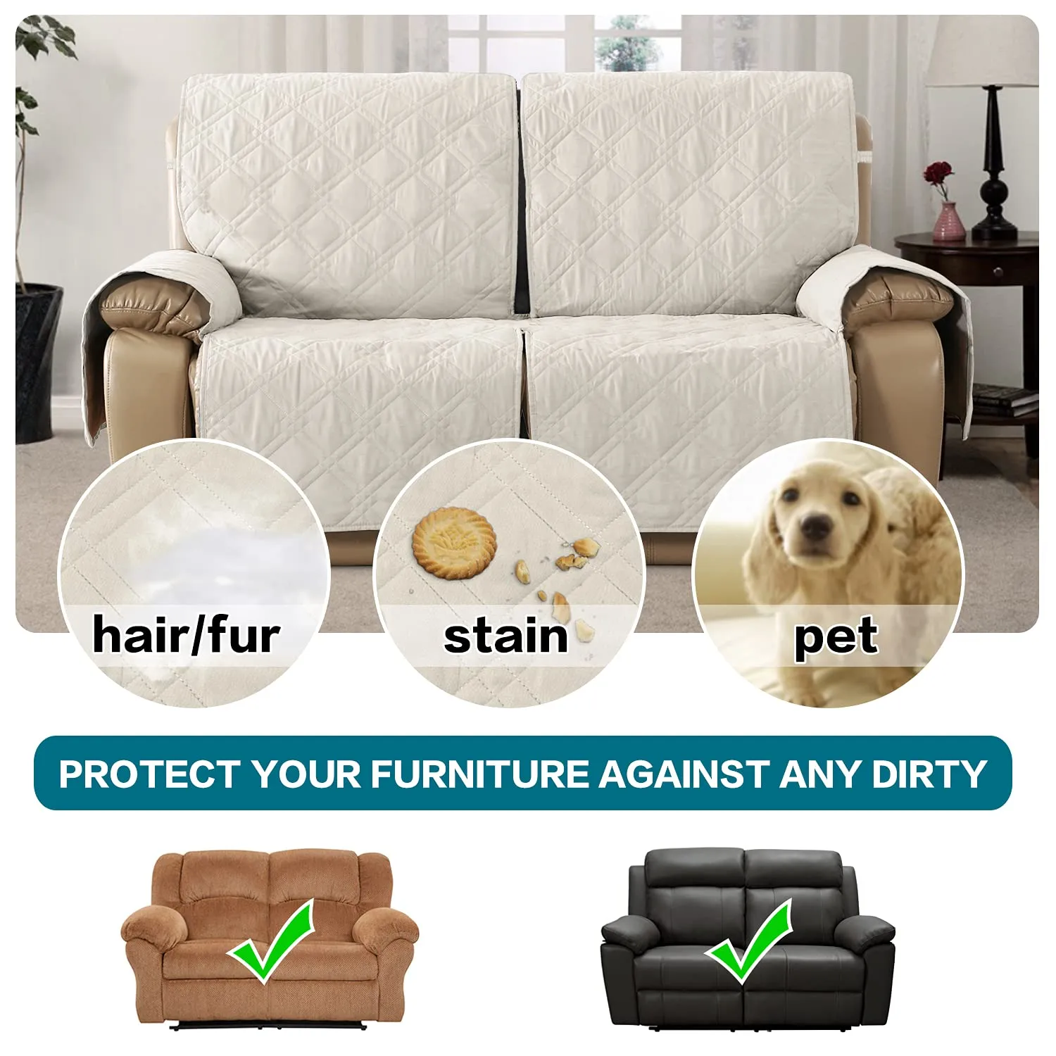 100% Waterproof Recliner Sofa Cover