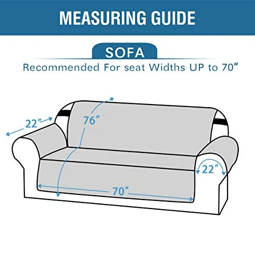 100% Waterproof Sofa Furniture Cover Suede Couch Covers for Dogs Velvet Sofa Protector Leather Sofa Cover Seat Width 70" Sofa Slipcovers with 2" Strap and Non-Slip Backing (Sofa, Taupe)