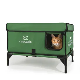2 in 1 Outdoor Elevated Lift-Top Insulated Cat House Large