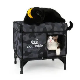 2 in 1 Outdoor Elevated Lift-Top Insulated Cat House Small