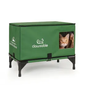 2 in 1 Outdoor Elevated Portable Insulated Cat House Medium
