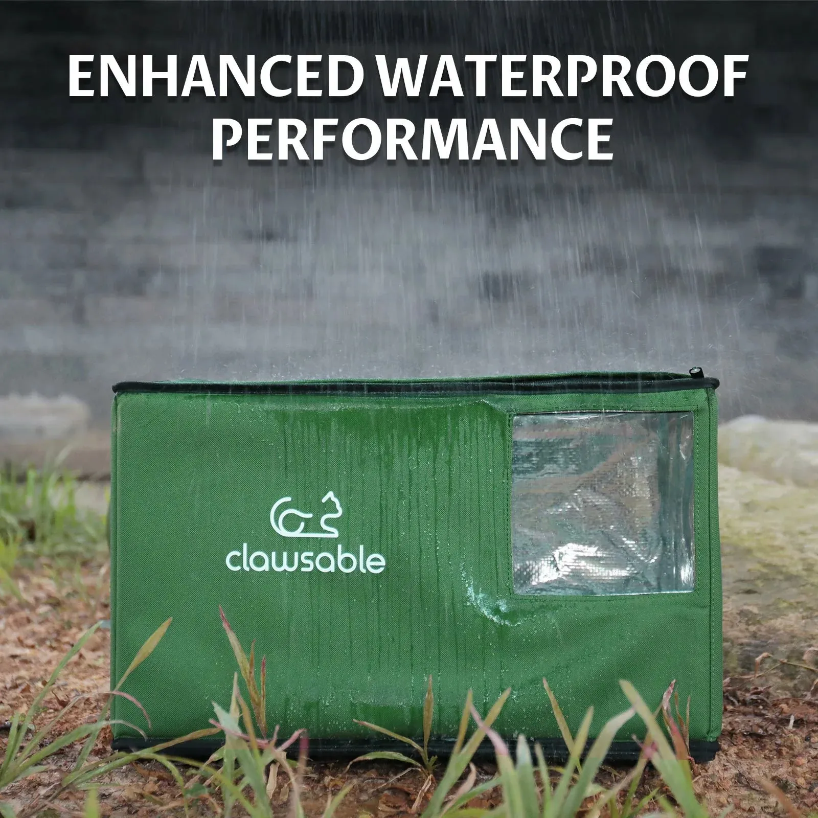 2 in 1 Outdoor Elevated Portable Insulated Cat House Medium