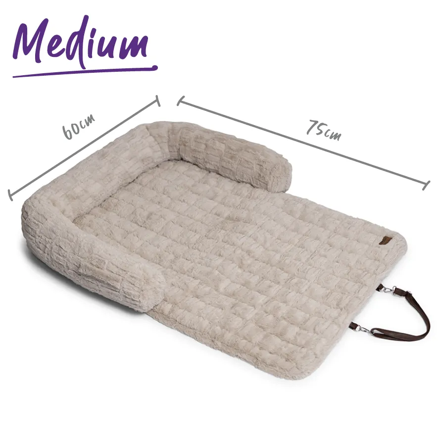 3-in-1 Couch n’ Car Cover Pet Bed - Honey