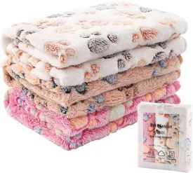 3 Pack Cat and Dog Blanket - Soft & Warm Fleece Flannel Pet Throw for Puppy, Small, Medium & Large Dogs - Small (23"x15")
