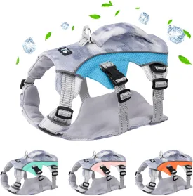 Adjustable Dog Cooling Vest, Dog Harness Cooler Jacket, Evaporative Cooling Vest for for Summer Hot Weather Outdoor (Blue-M)