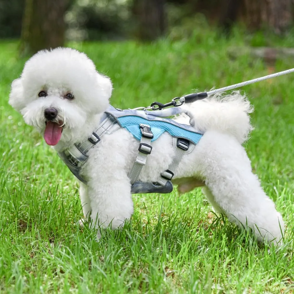 Adjustable Dog Cooling Vest, Dog Harness Cooler Jacket, Evaporative Cooling Vest for for Summer Hot Weather Outdoor (Blue-M)