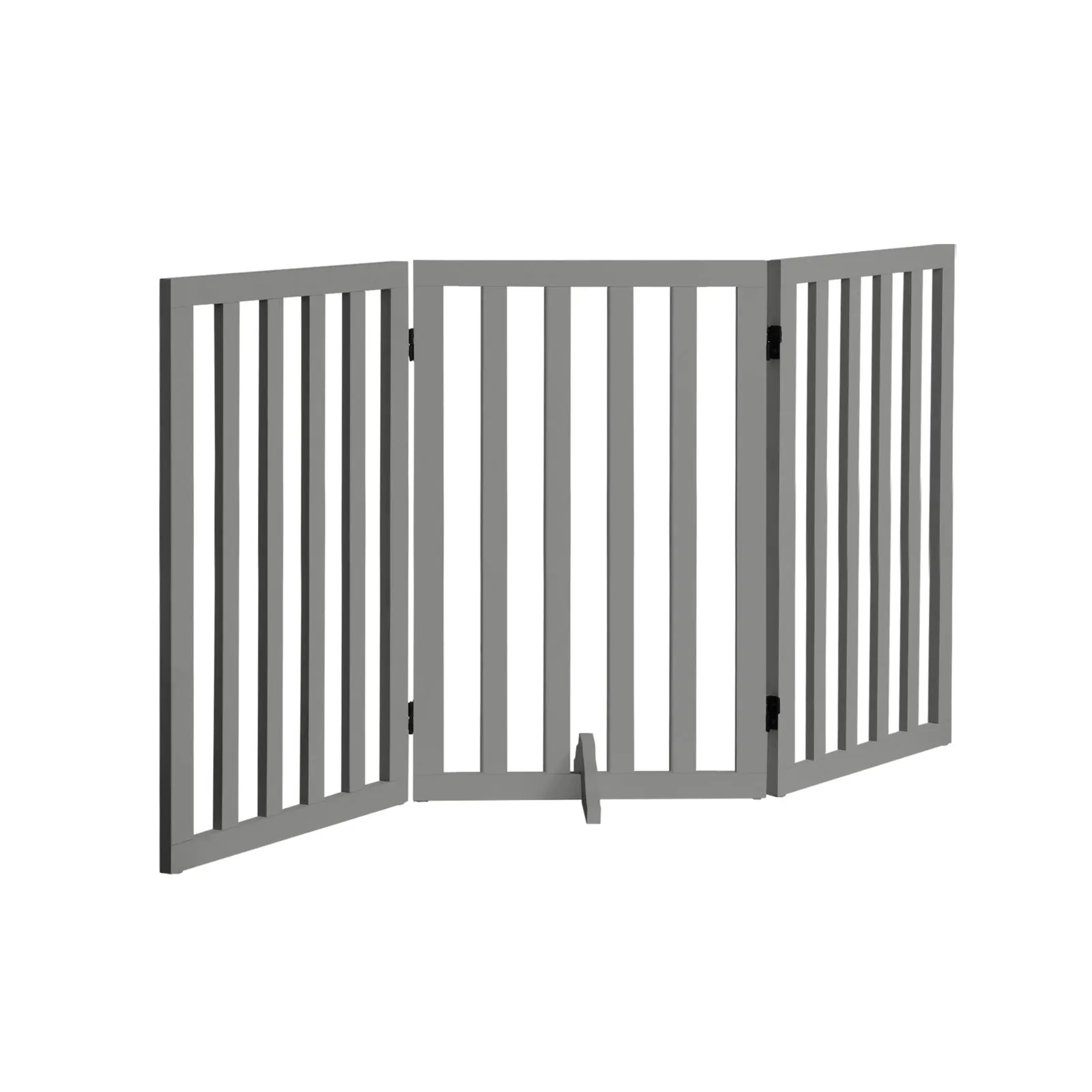 Alopet Wooden Pet Gate Dog Fence Grey Safety Stair Barrier Security Door 80cm