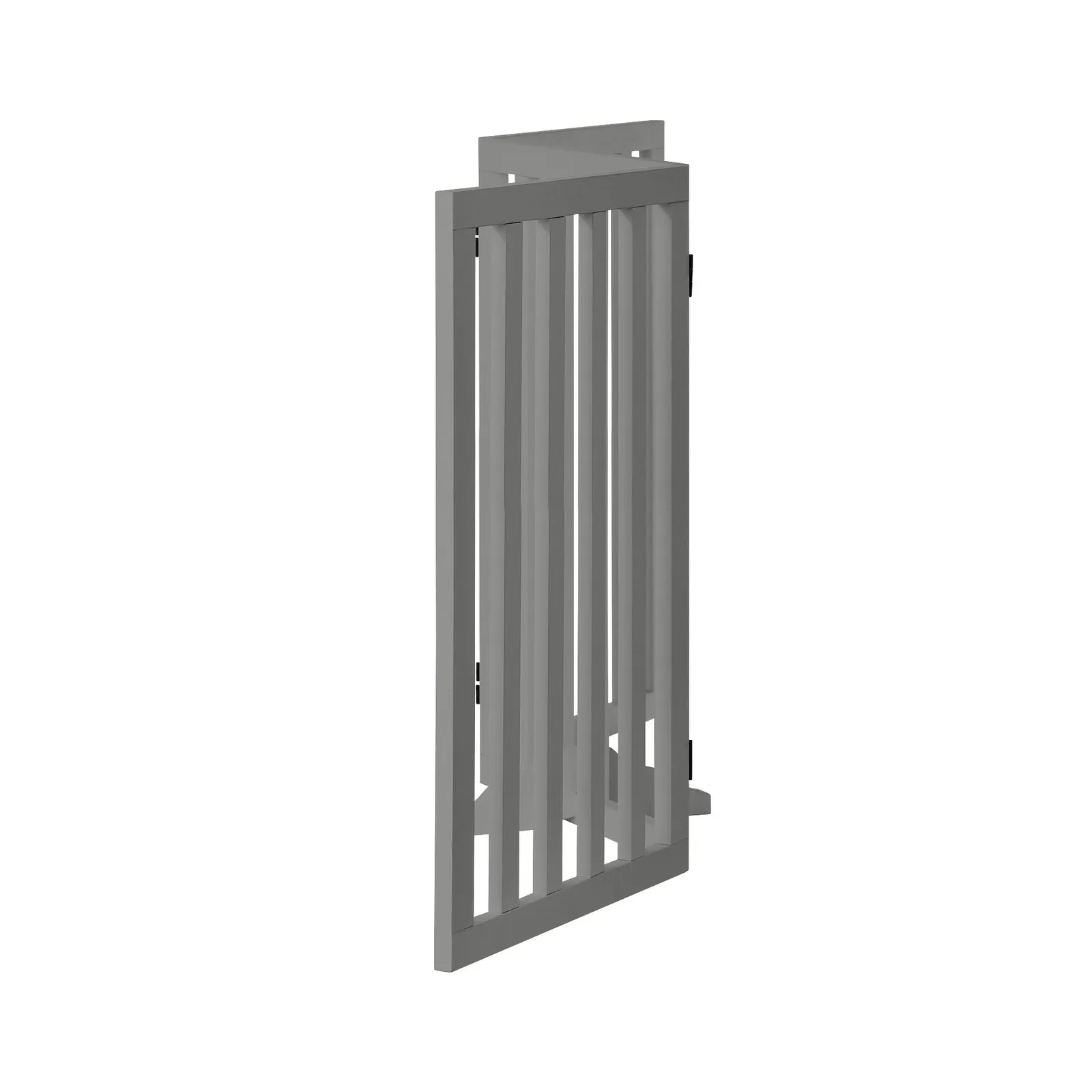 Alopet Wooden Pet Gate Dog Fence Grey Safety Stair Barrier Security Door 80cm