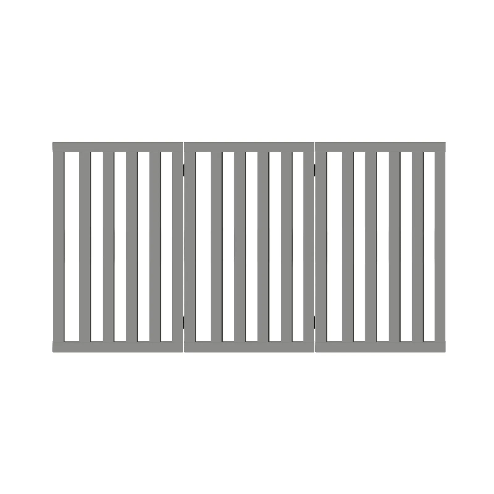 Alopet Wooden Pet Gate Dog Fence Grey Safety Stair Barrier Security Door 80cm