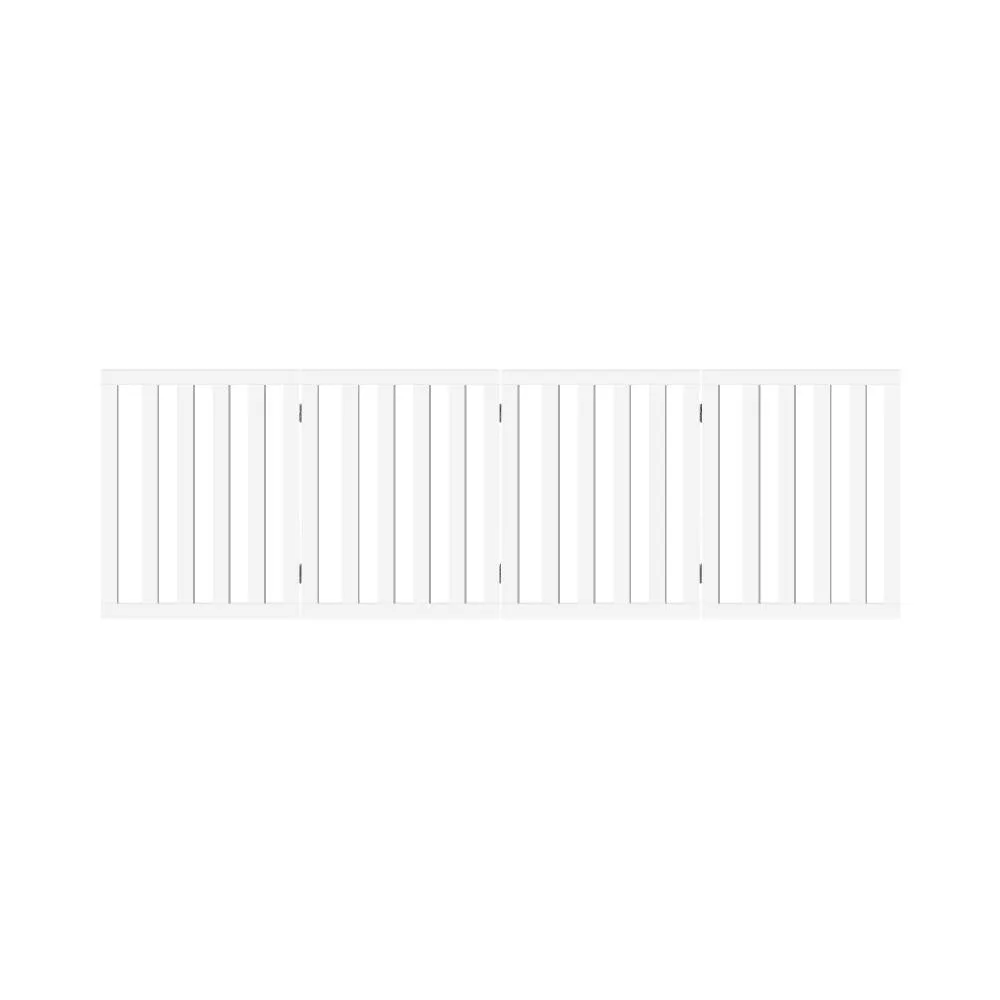 Alopet Wooden Pet Gate Dog Fence Safety Stair Barrier Security Door 4 Panels