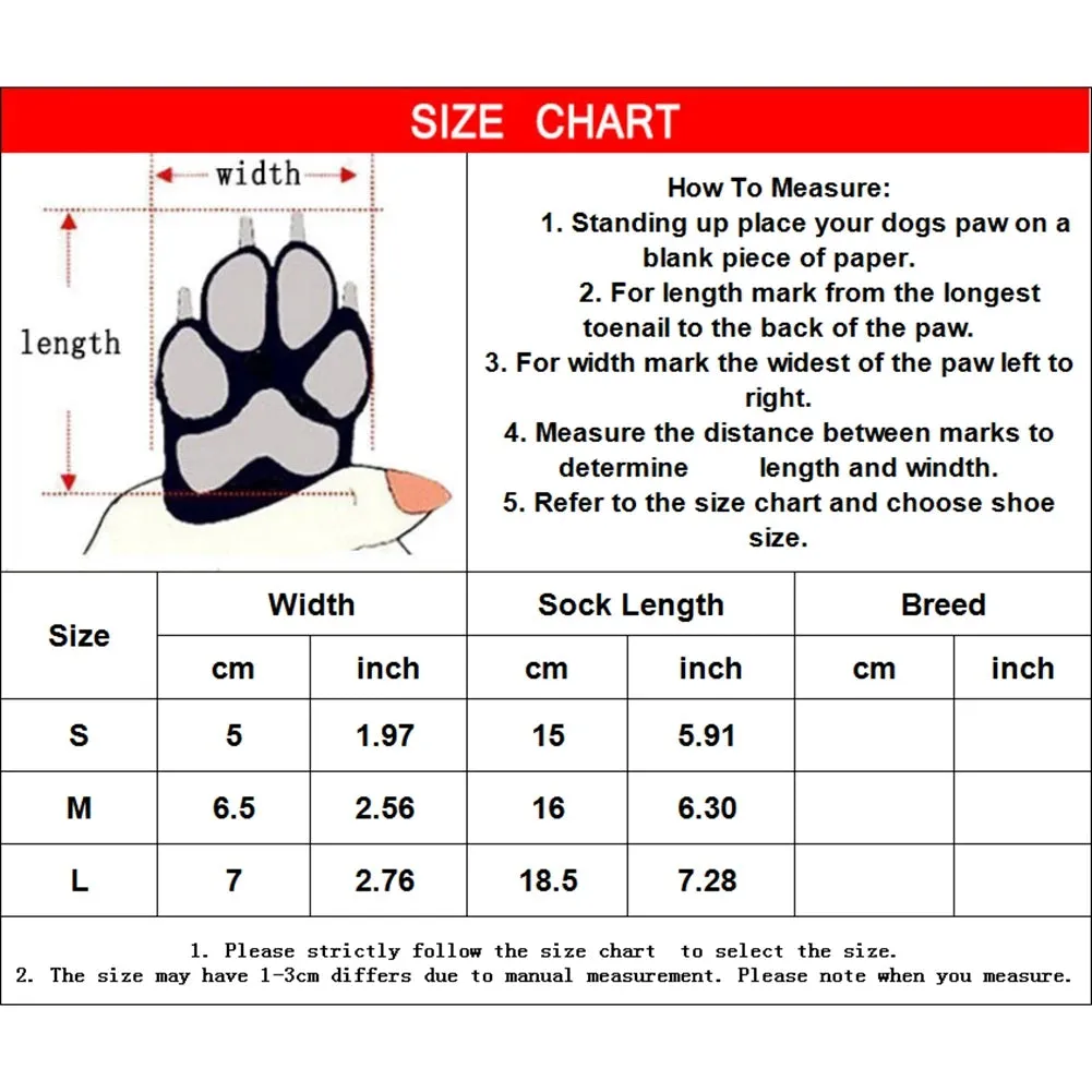 Anti-Slip Dog Socks 4pcs - Paw Protector with Traction Control - Adjustable Indoor Wear Knitted Pet Socks with Rubber Reinforcement