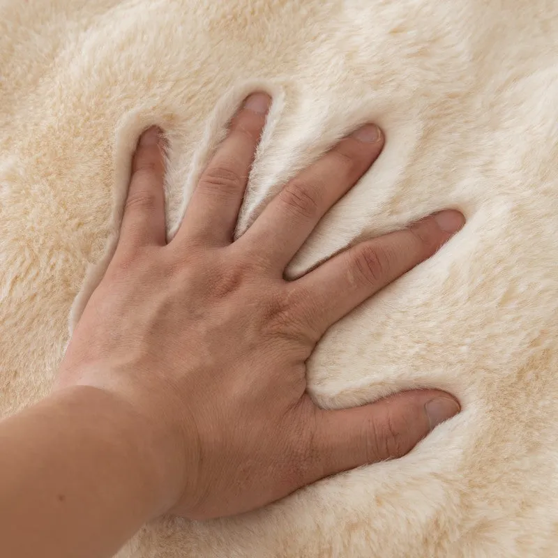 Aria Faux Rabbit Fur Couch Sofa Cover Blanket