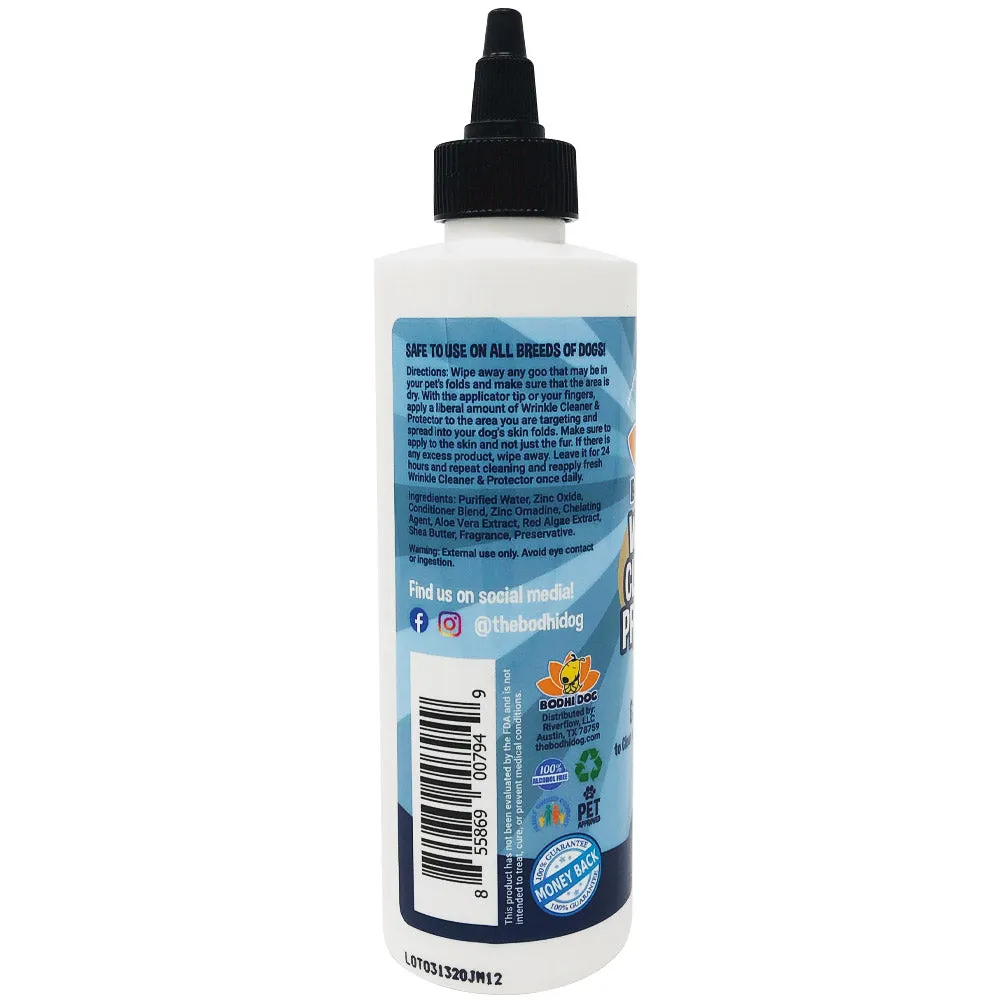 Bodhi Dog Wrinkle Cleaner and Protector | Extra Large 8oz | Soother & Protect Wrinkles & Skin | Stain Remover & Anti Itch for Bulldogs & Pugs | Made in The USA