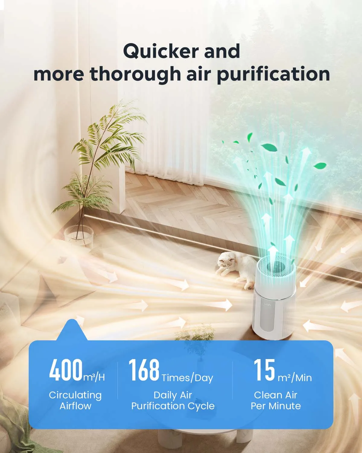 [BOGO] Uah Pet Air Purifier & Free Wireless Cat Water Fountain with 1 Filter