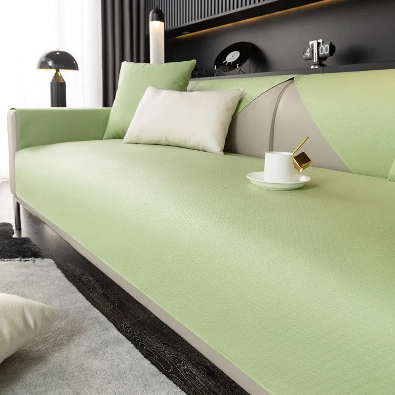 Bonnie Faux Leather Waterproof Couch Cover
