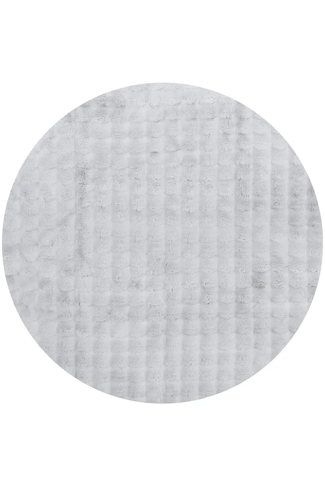 Bubble Washable Rug Silver 150 x 150 CM