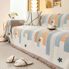 Cecelia Geometric Chenille Sofa Couch Cover