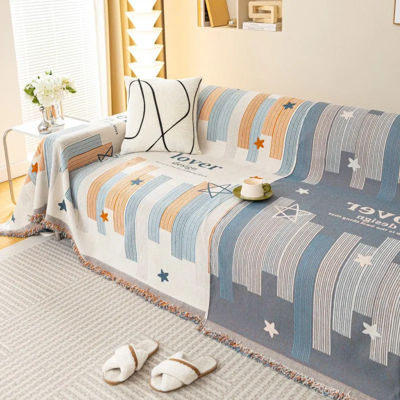 Cecelia Geometric Chenille Sofa Couch Cover