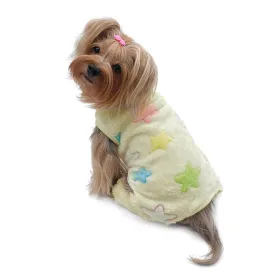 Colorful Stars Ultra Plush Front Sleeveless Dog Pajamas