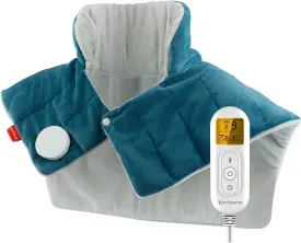 Comfytemp Heating Pad for Neck and Shoulders and Back, Father's Day Gifts, FSA HSA Eligible 2.6lb Weighted Electric Heat Pad for Pain Relief, 9 Heat Settings, Birthday Gifts for Women Men Mom Dad