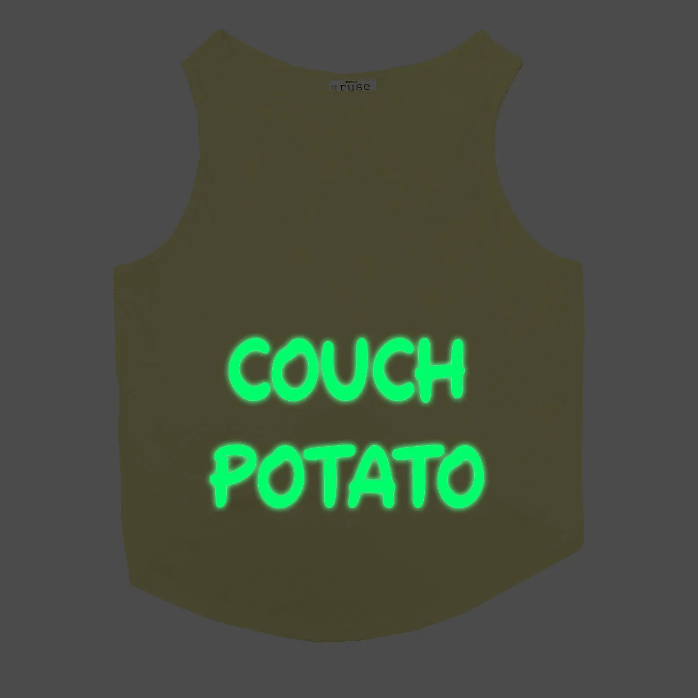 Couch Potato Night Glow Printed Cat Tee