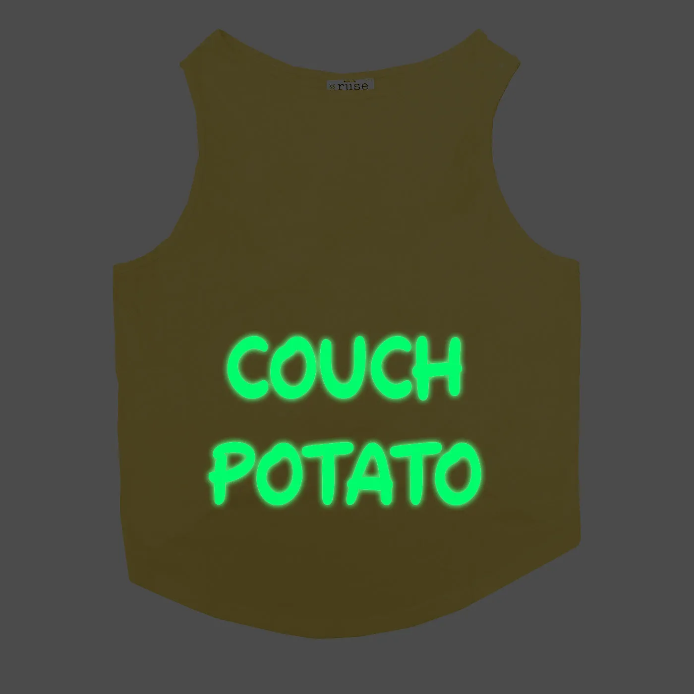 Couch Potato Night Glow Printed Cat Tee