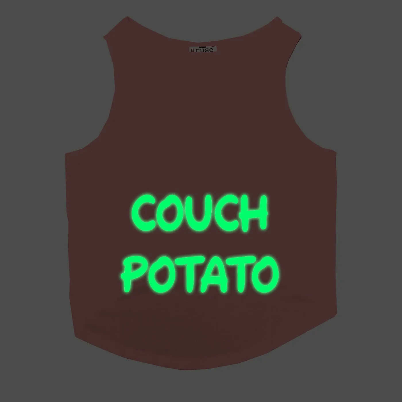 Couch Potato Night Glow Printed Cat Tee