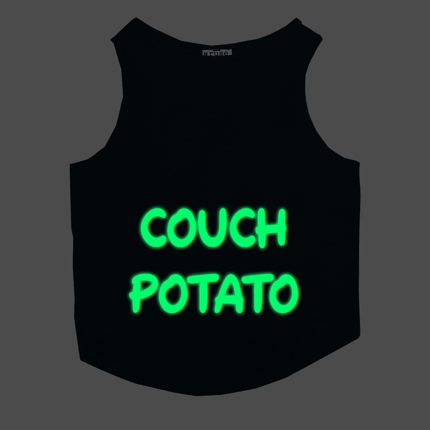 Couch Potato Night Glow Printed Cat Tee