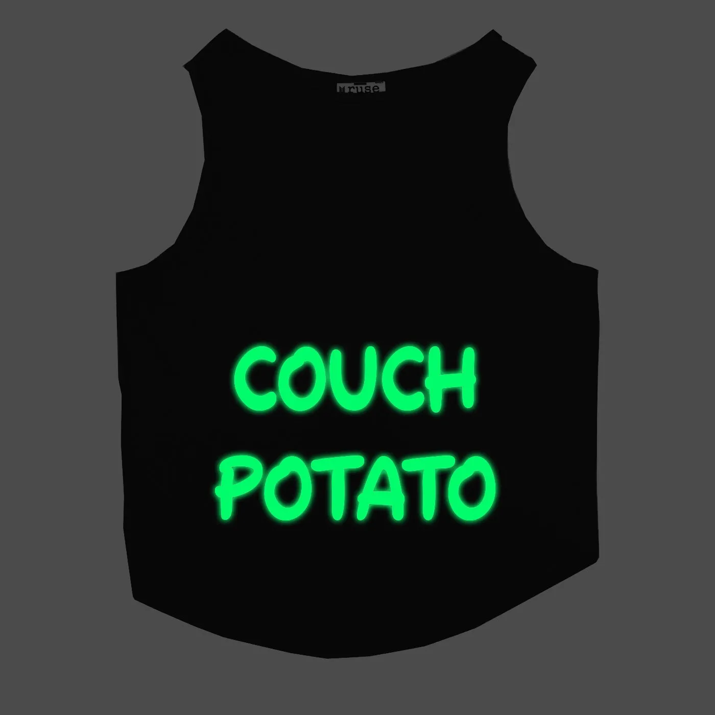 Couch Potato Night Glow Printed Cat Tee