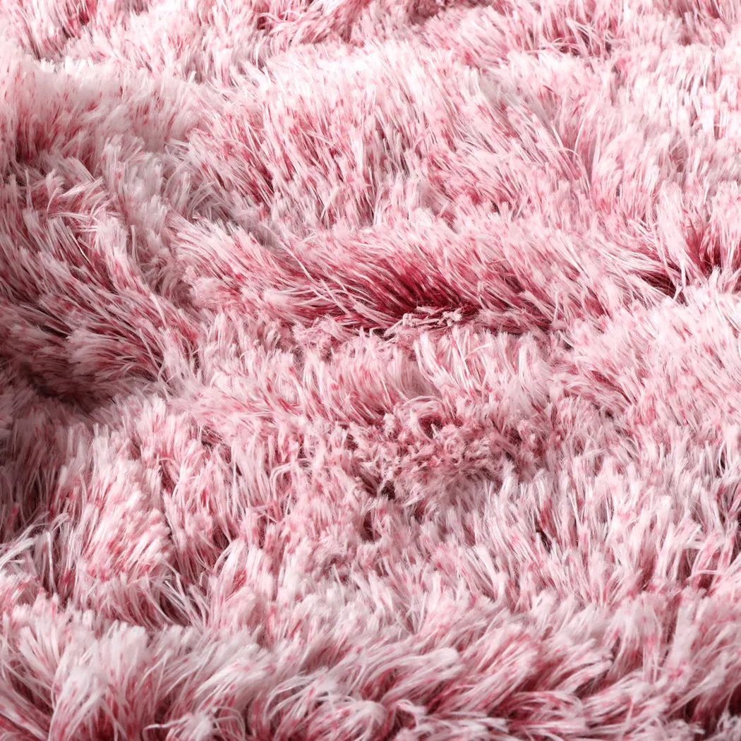 Dog Blanket Pet Cat Mat Puppy Warm Soft Plush Washable Reusable - Pink Large