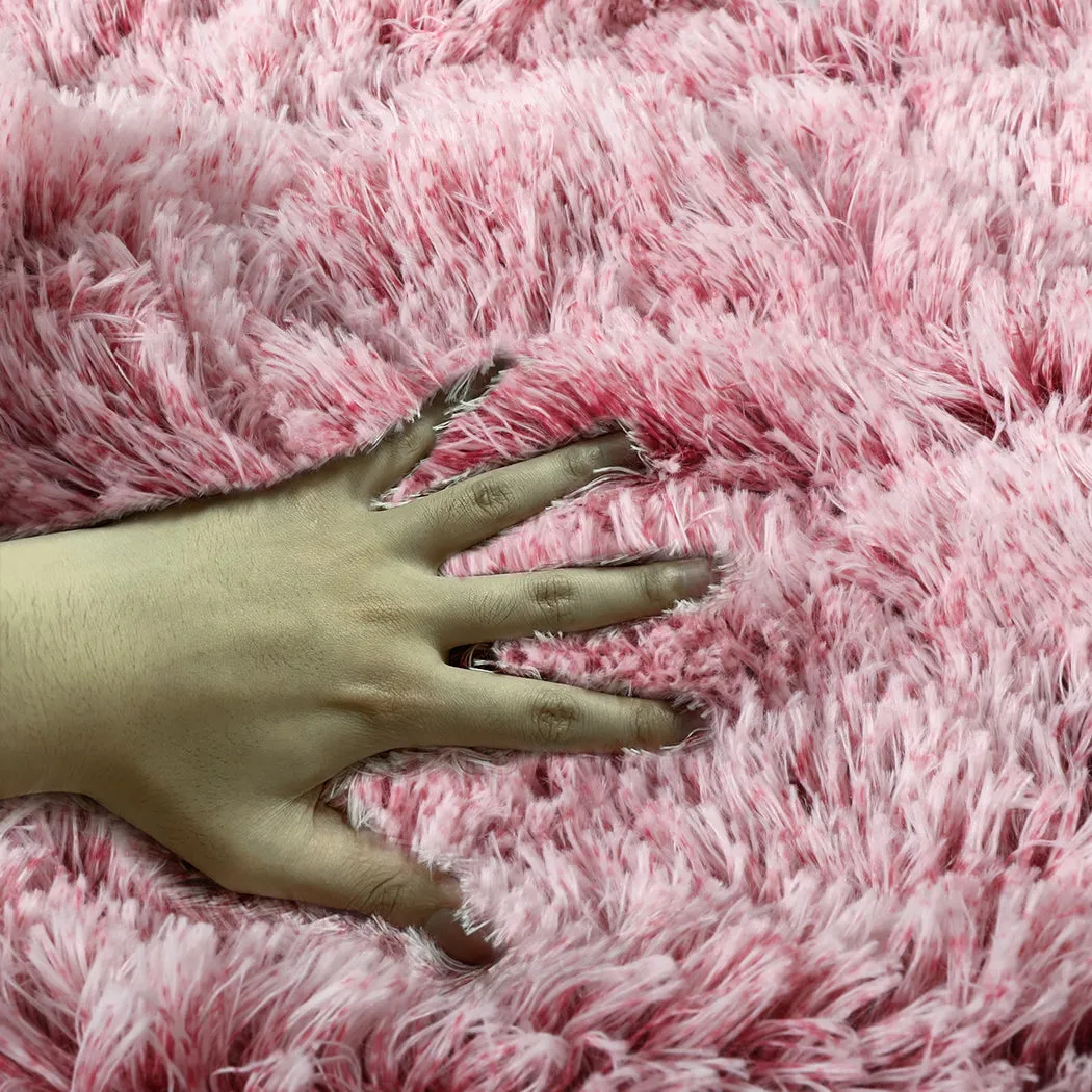 Dog Blanket Pet Cat Mat Puppy Warm Soft Plush Washable Reusable - Pink Large