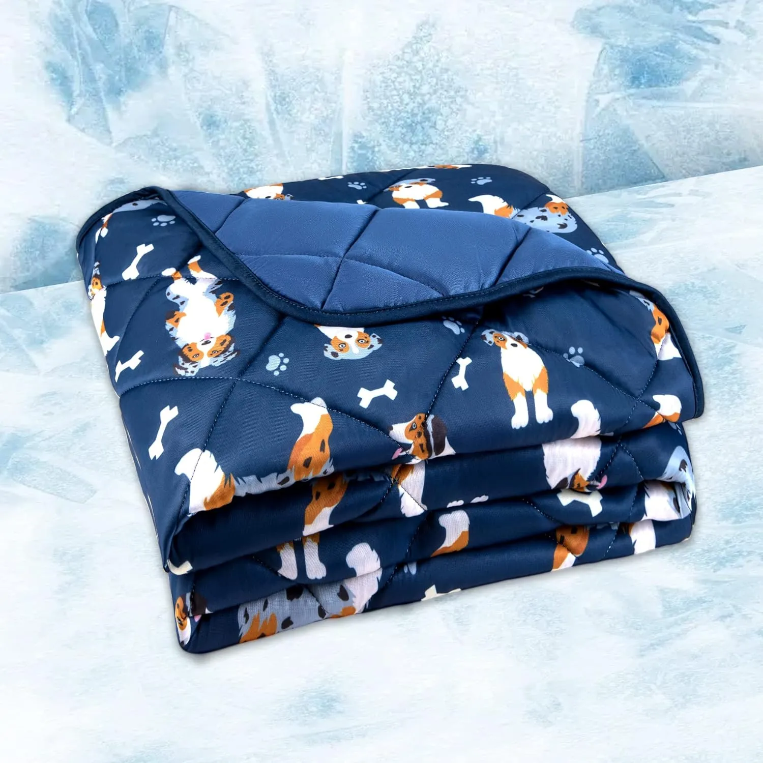 Dog Cooling Mat, Premium Lightweight Pet Cooling Blanket Bed Cover for Dogs, Cat, Puppies | Ice Silk Cooling Pad for Dogs Furniture Protector | Machine Washable Pet Blanket, 28''x40''