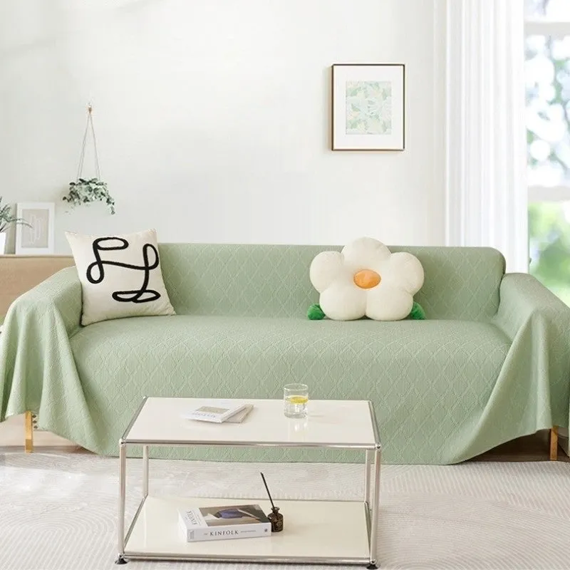 Elliana Plaid Artificial Silk Couch Sofa Cover Blanket