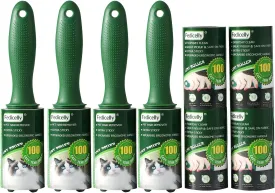 Fedicelly Lint Rollers Pet Hair Extra Sticky Clothes,Cat Dog Hair Remover Laundry Furniture Carpet,Total 800 Sheets Lint Remover Brush for Couch Green