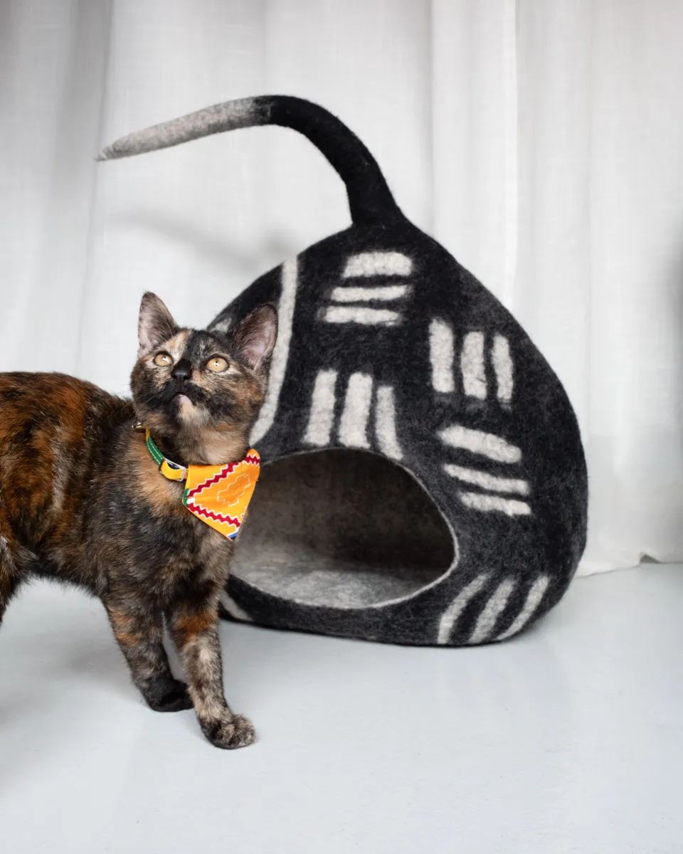 Felt Cat Cave Bed with Tail