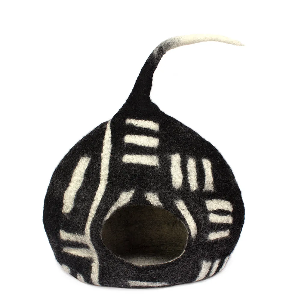 Felt Cat Cave Bed with Tail