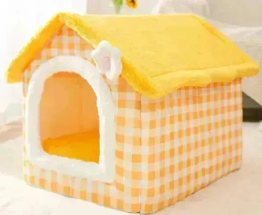 Foldable Dog House Pet Cat Bed Winter Dog Villa Sleep Kennel Removable Nest Warm Enclosed Cave Sofa Pets Supplies
