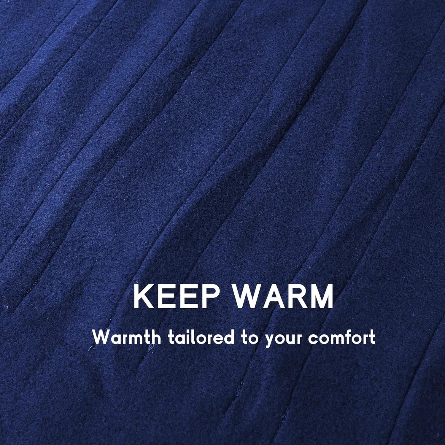 Heated Blanket Electric Blanket Full Size 72''x84'', 4 Heating Levels 10 Hrs Auto Shut Off Soft Warmer Blanket ETL Certification - Dark Blue