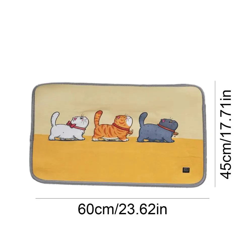 Heating Pad Pet Dog Cat Puppy Mat Bed: Waterproof, Bite-Resistant Wire, Electric Warmer Pad for Pet Heated Warming Comfort!