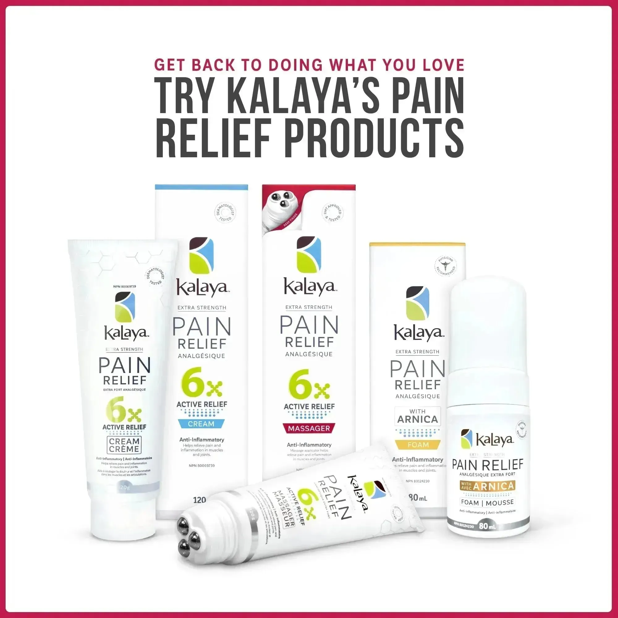 KaLaya 6x Extra Strength Pain Relief Massager [Pack of 5]