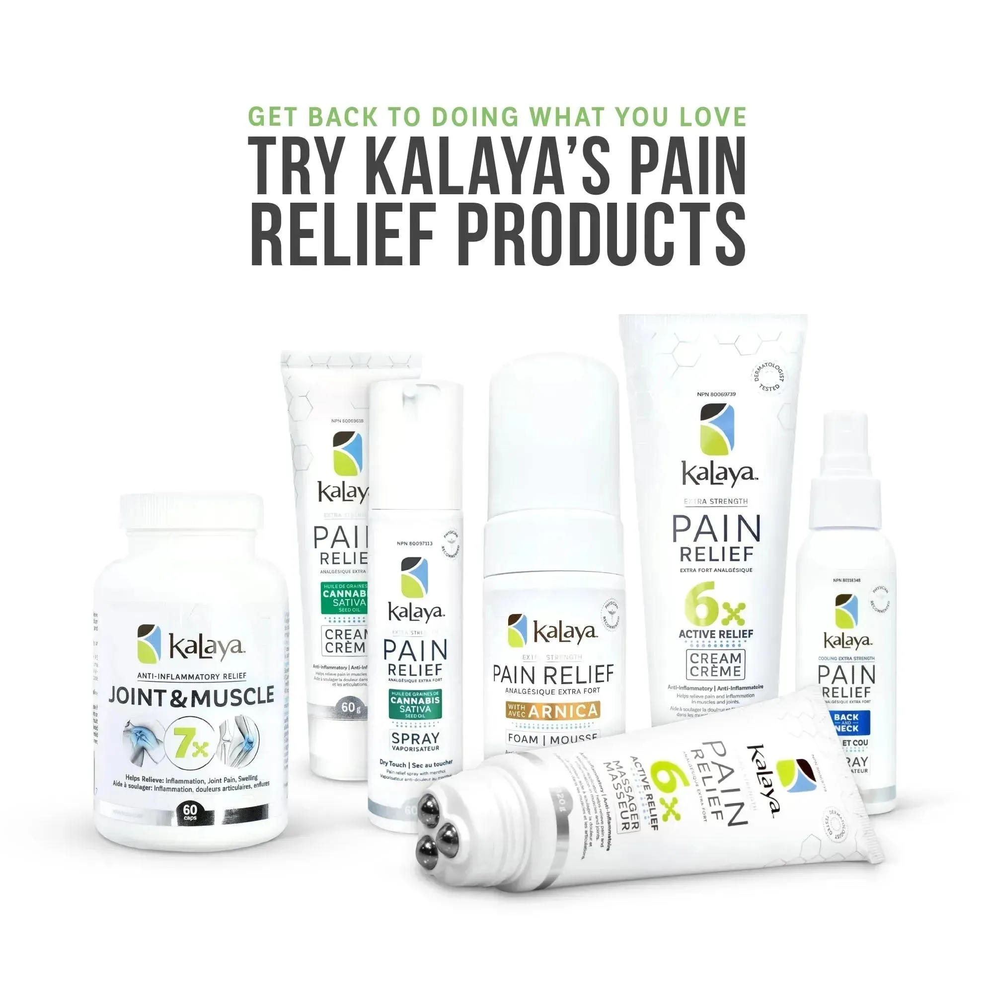 KaLaya Extra Strength Pain Relief Spray with Cannabis Sativa Seed Oil 60mL [Pack of 5]