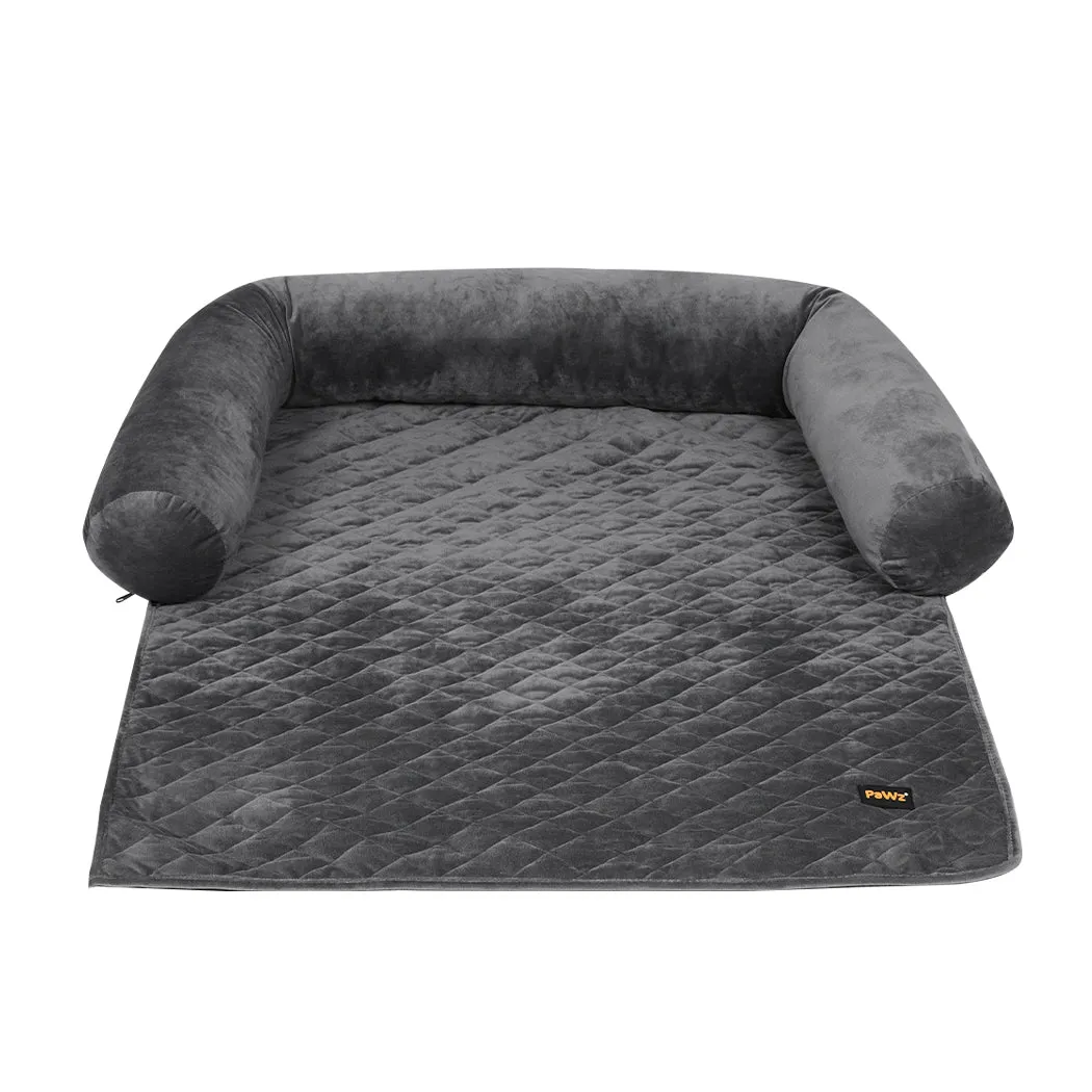 Kids Pet Protector Sofa Cover Dog Cat Waterproof Couch Cushion Slipcovers - Grey Large