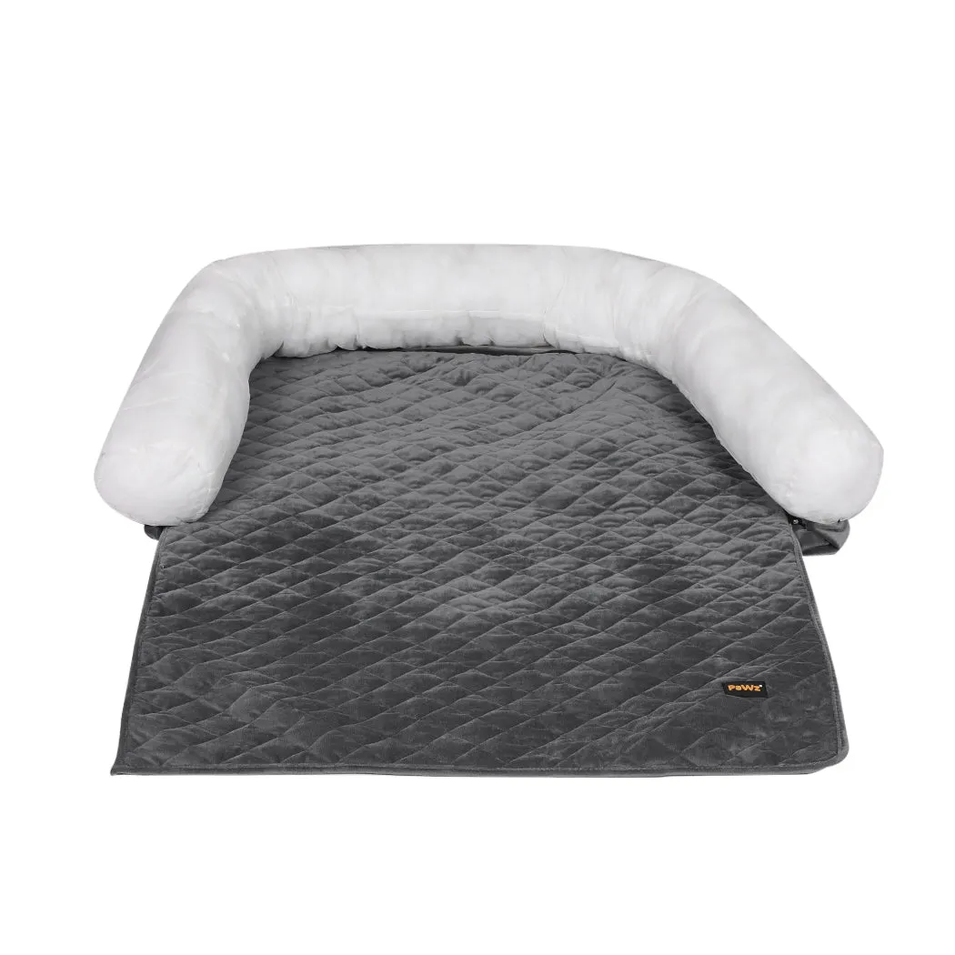 Kids Pet Protector Sofa Cover Dog Cat Waterproof Couch Cushion Slipcovers - Grey Large
