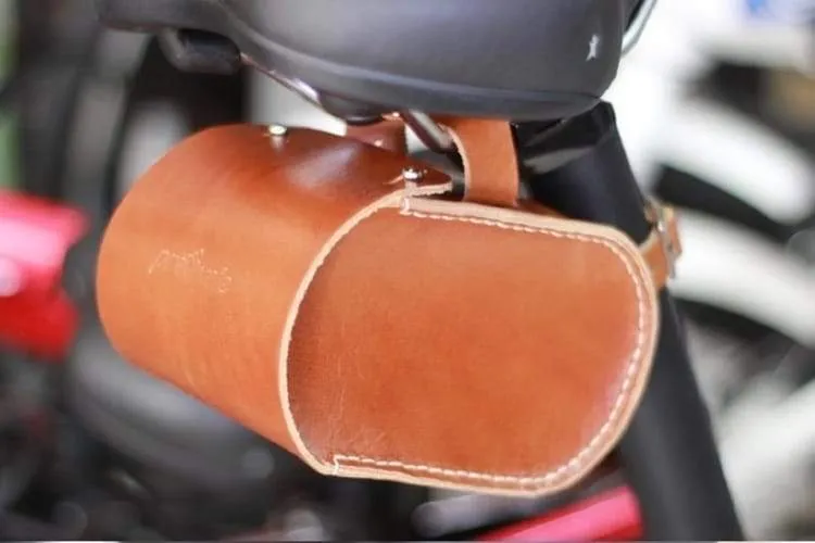 Leather Bicycle Saddlebag - Small