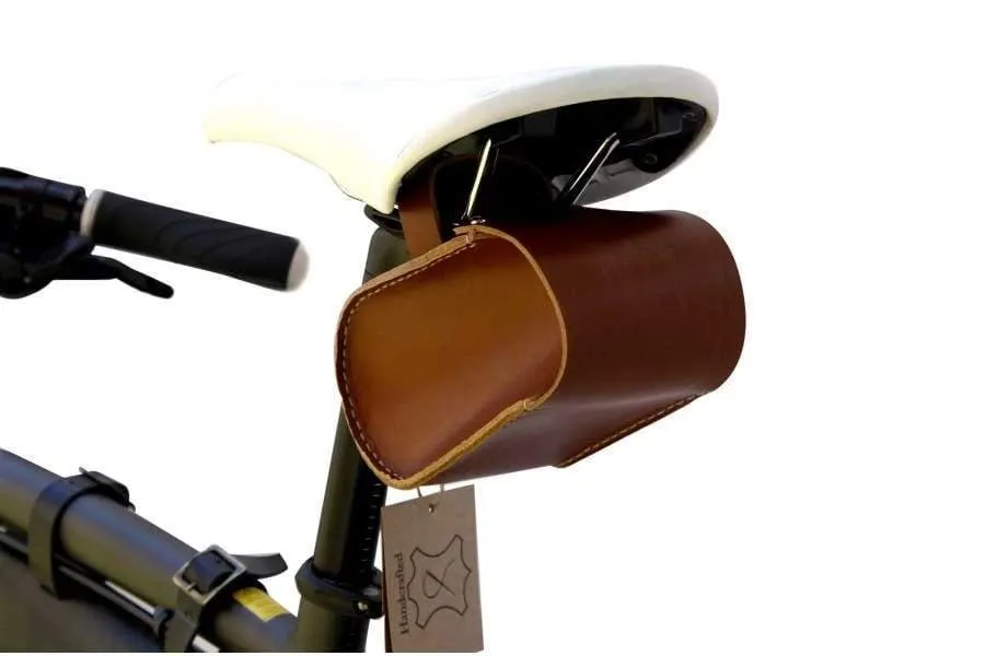 Leather Bicycle Saddlebag - Small