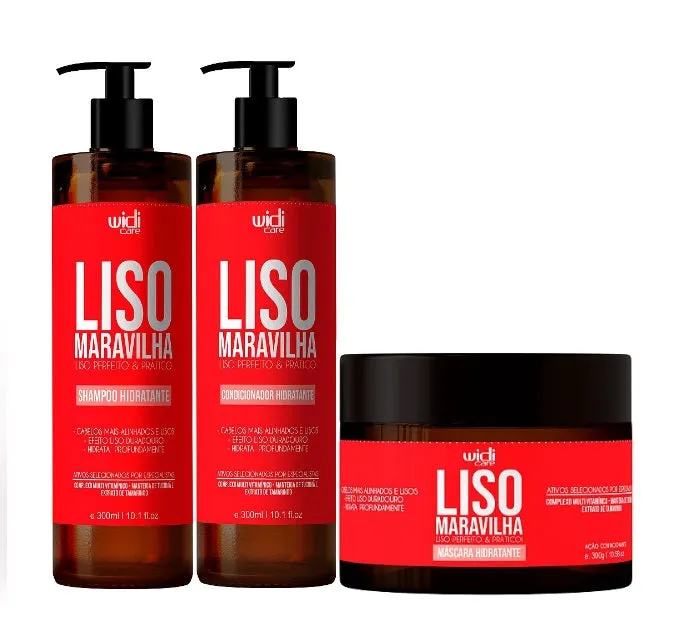 Liso Maravilha Wonderful Smooth Home Care Hair Maintenance Kit 3x300 - Widi Care