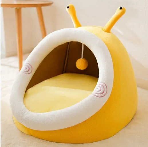 Lovely Pet Bed Semi-Closed Soft Cat Bed