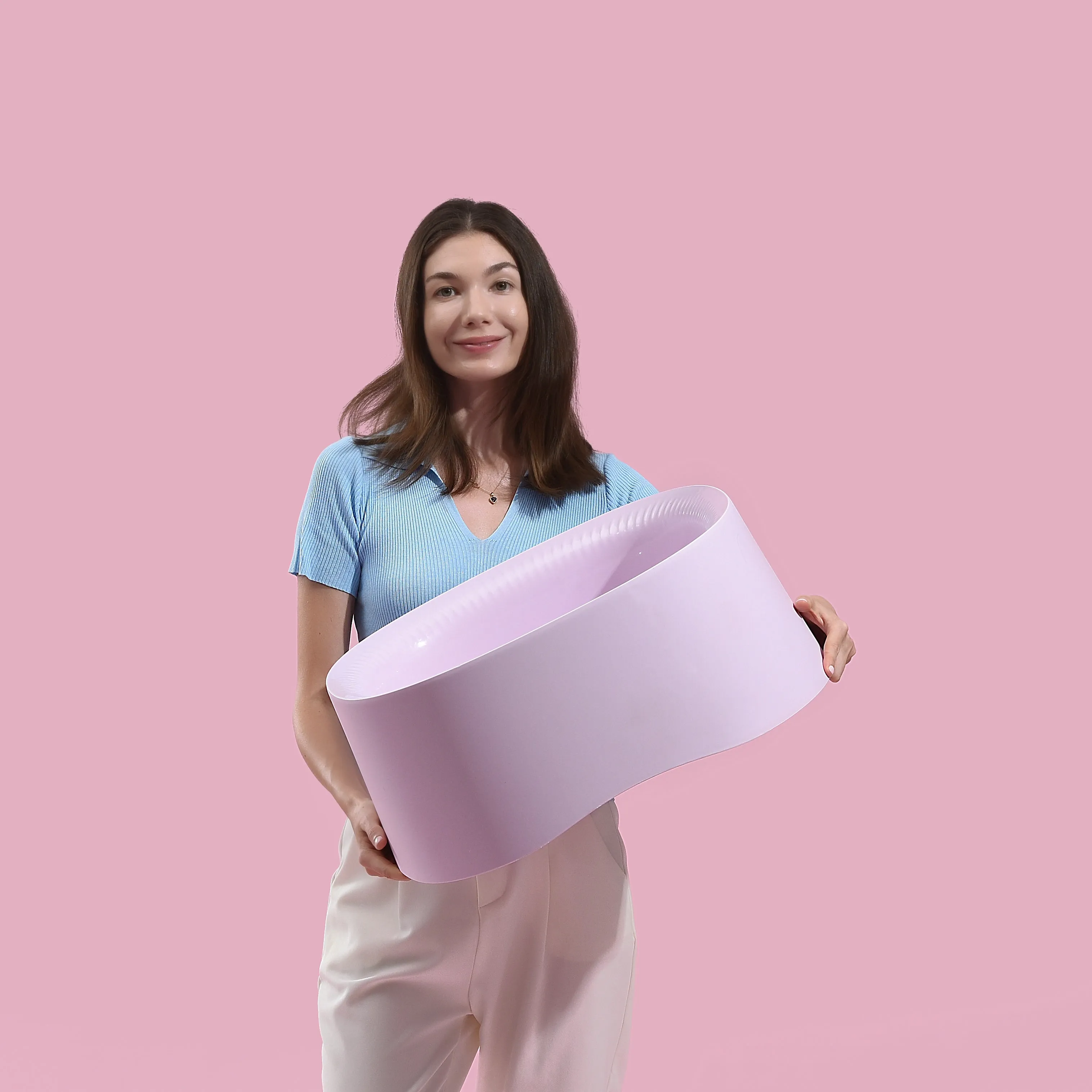 Michu Macaron Open High Edge Extra Large Cat Litter Box Taro