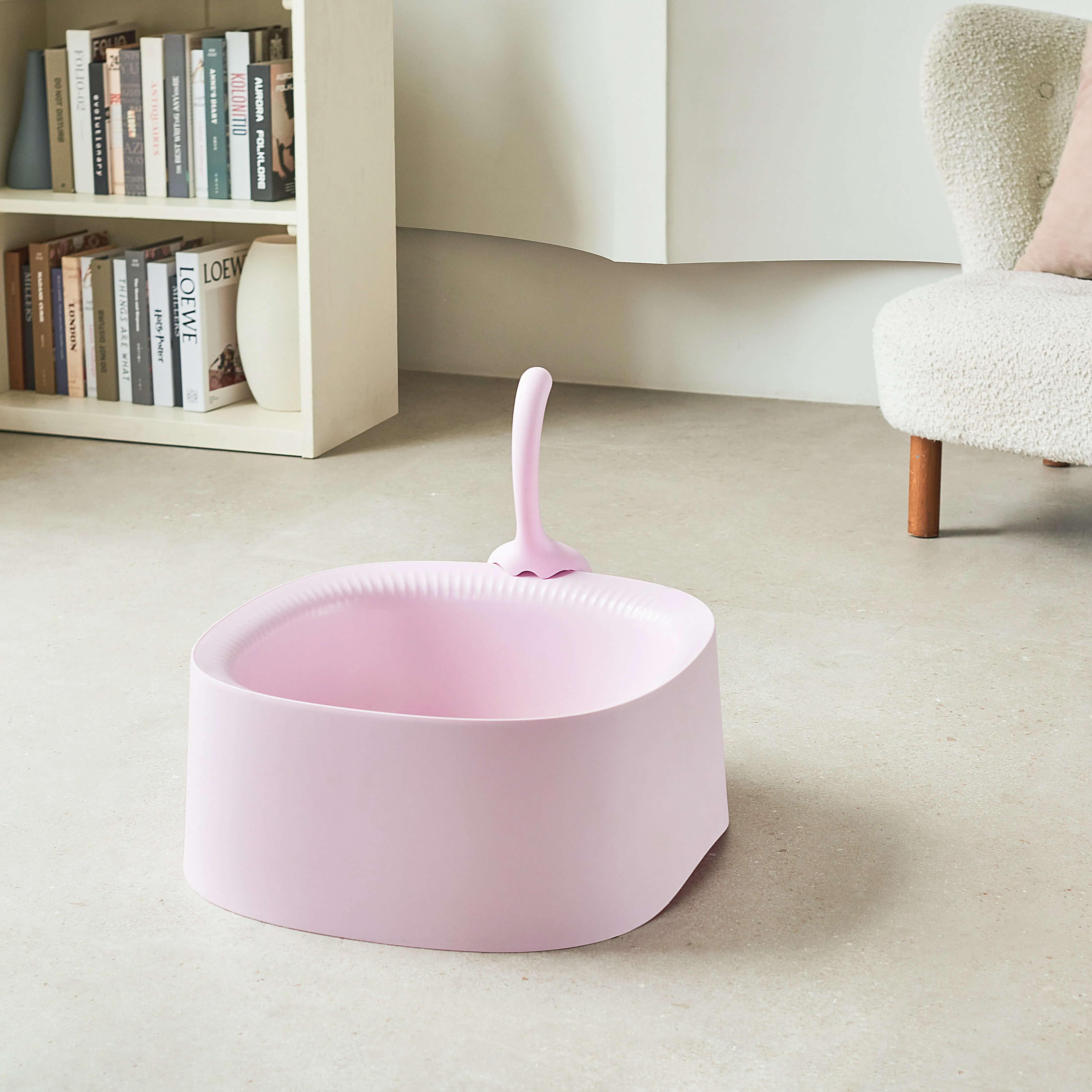 Michu Macaron Open High Edge Extra Large Cat Litter Box Taro